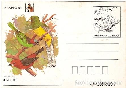Cartes Postales: Brasil ** & Postal Pr&eacute; Franqueado, BRAPEX '88 Preservaci&oacute;n Ecol&oacute;gica. Aves (6865)