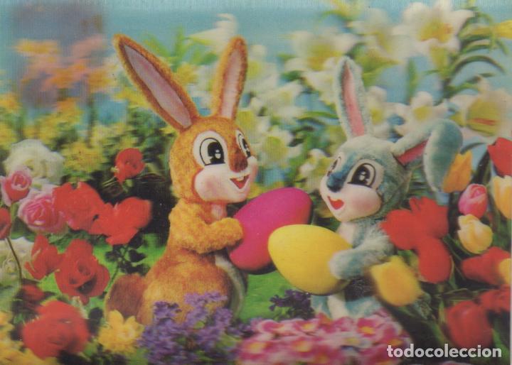 Postcards: postal en tres dimensiones de conejos de pascua
