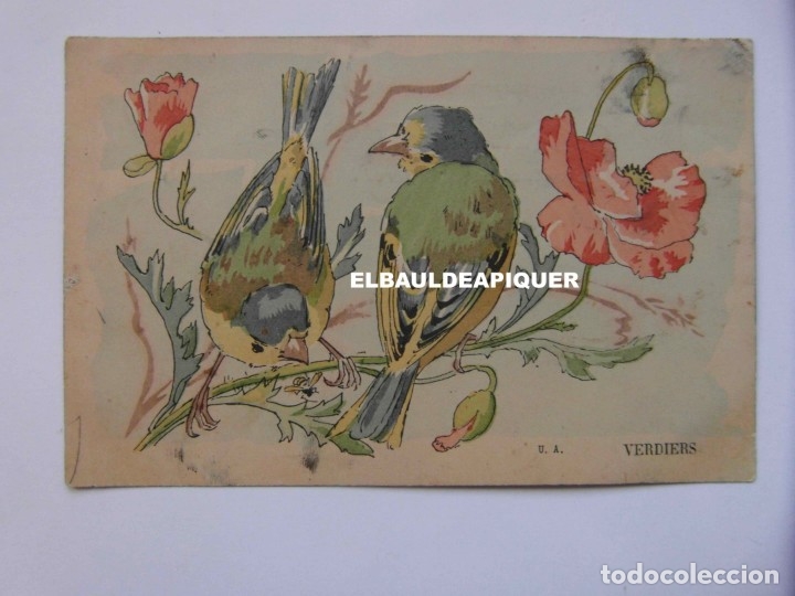 Postkarten: DIBUJOS DE PAJAROS. U.A. VERDIERS