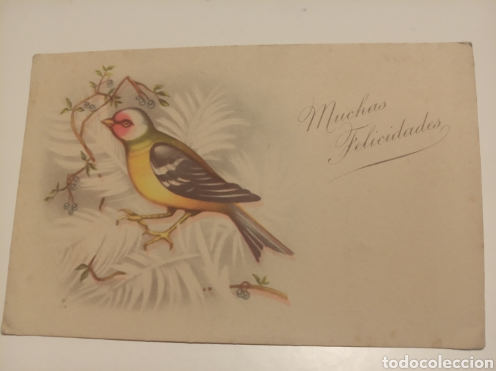 Postais: Postal antigua muchas felicidades