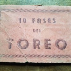 Postales: ANTIGUO ALBUM POSTALES 10 FASES DEL TOREO. Lote 201142626