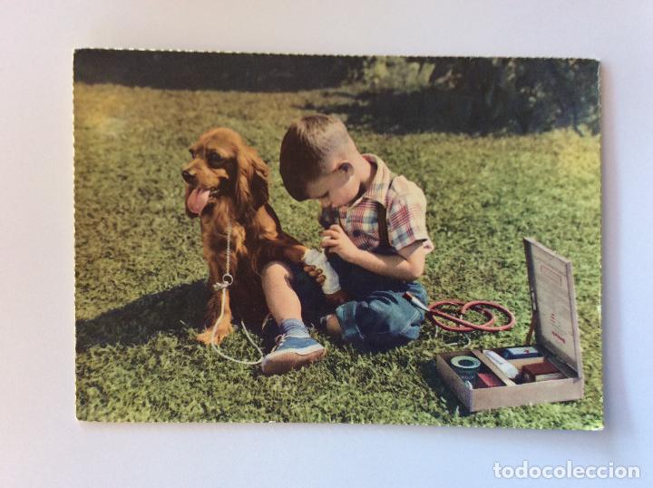 Postales: Postal ni&ntilde;o con perro - Foto 1