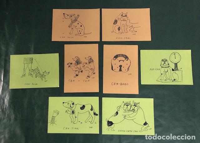 Postcards: LOTE DE 8 POSTALES DE DIBUJOS HUMORISTICOS DE PERROS