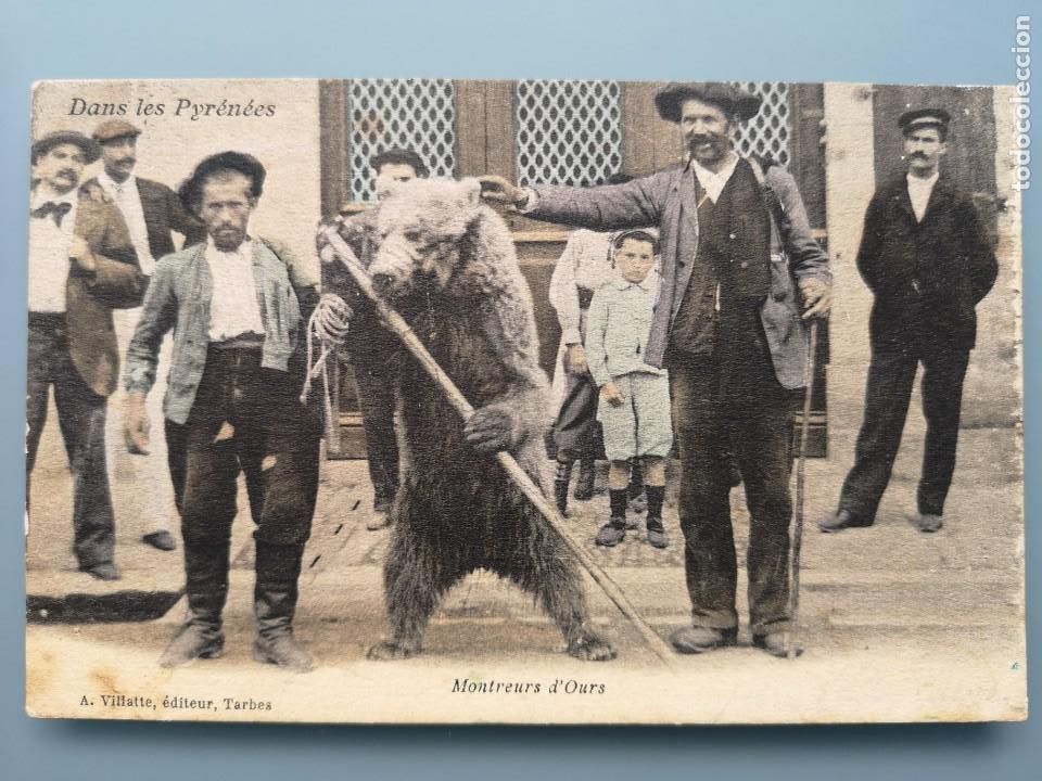 Cartes Postales: RARISIMA POSTAL FRANCE DANS LES PYRENEEES MONTREURS D&acute;OURS OSO DOMESTICADO PIRINEOS