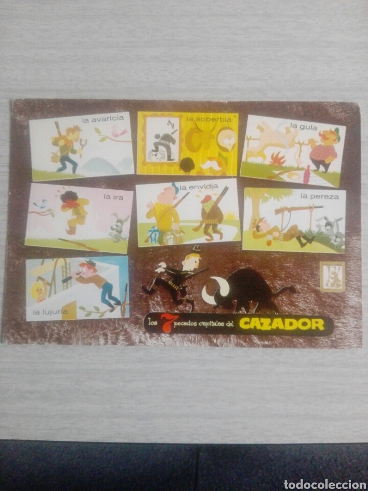 Postcards: Postal escudo de oro los siete pecados capitales del cazador N 2005 el cazador