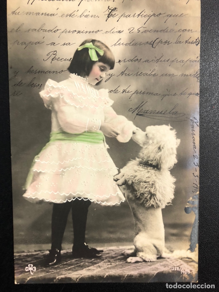 Postcards: Tarjeta postal ni&ntilde;a con perro