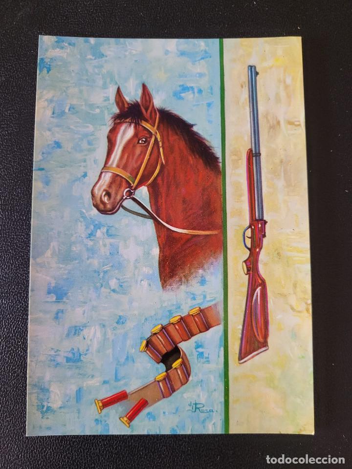 Postkarten: POSTAL CABALLO Y RIFLE - A&Ntilde;OS 60. PERFECTO ESTADO - 15 X 10