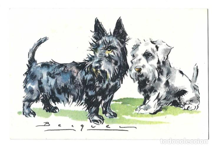 Postales: POSTAL- BECQUER. PERROS. SERIE B N&ordm; 5. ARCHIVO DE ARTE. BARCELONA- SIN CIRCULAR