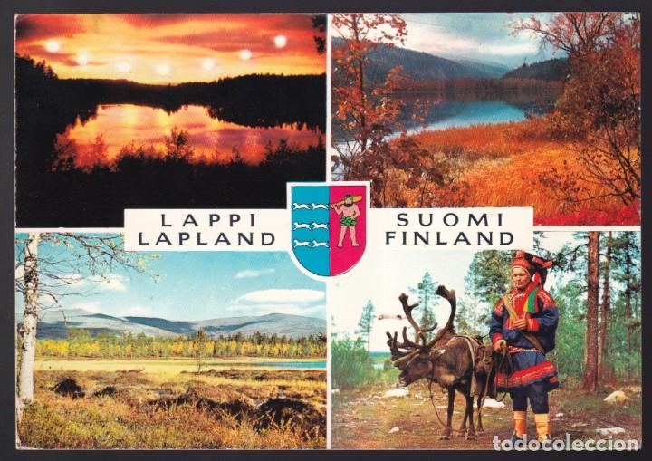 Cartes Postales: Finlandia. Lapland. *The Summernight Sun...* Circulada 1965.