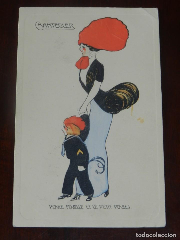 Postcards: POSTAL DE GALLINA MADRE Y POLLITO, CIRCULADA, ED. J.B.B.