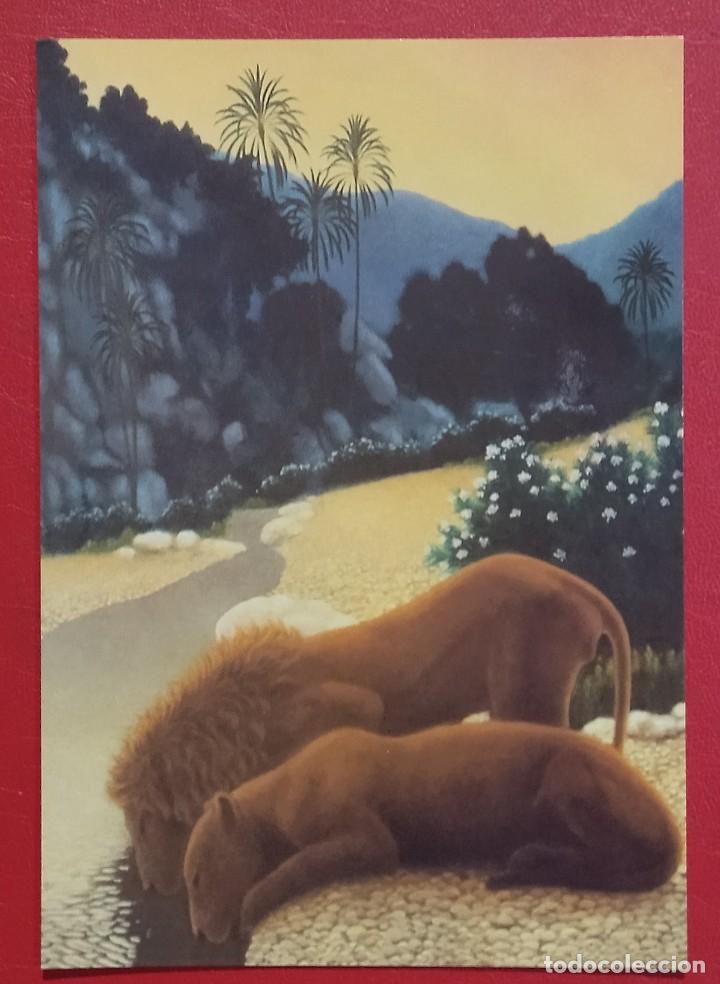 Postales: Leones bebiendo. Postal nueva sin circular. - Foto 1