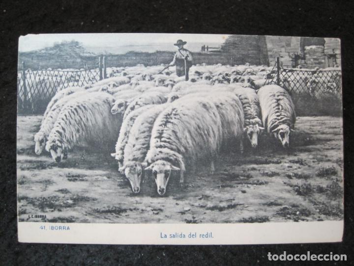 Cartes Postales: IBORRA-LA SALIDA DEL REDIL-FOTO LACOSTE-POSTAL ANTIGUA-(94.383)