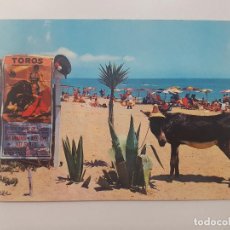 Postales: POSTAL BURRO EN LA PLAYA Y CARTEL DE TOROS