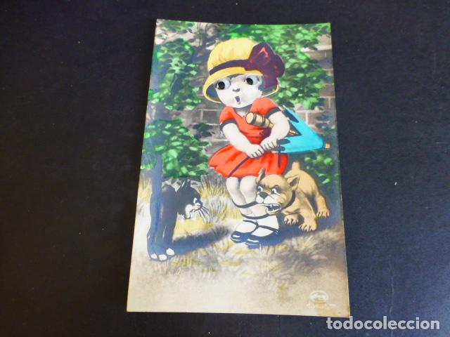 Postales: NI&Ntilde;A CON PERROS POSTAL - Foto 1