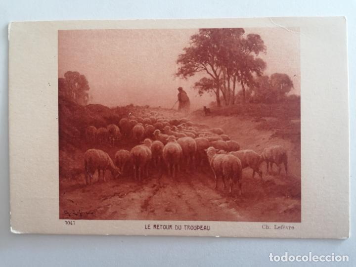 Postcards: POSTAL EL REGRESO DEL REBA&Ntilde;O, CH. LEFEVRE MEDIDA 14 X 9 CM