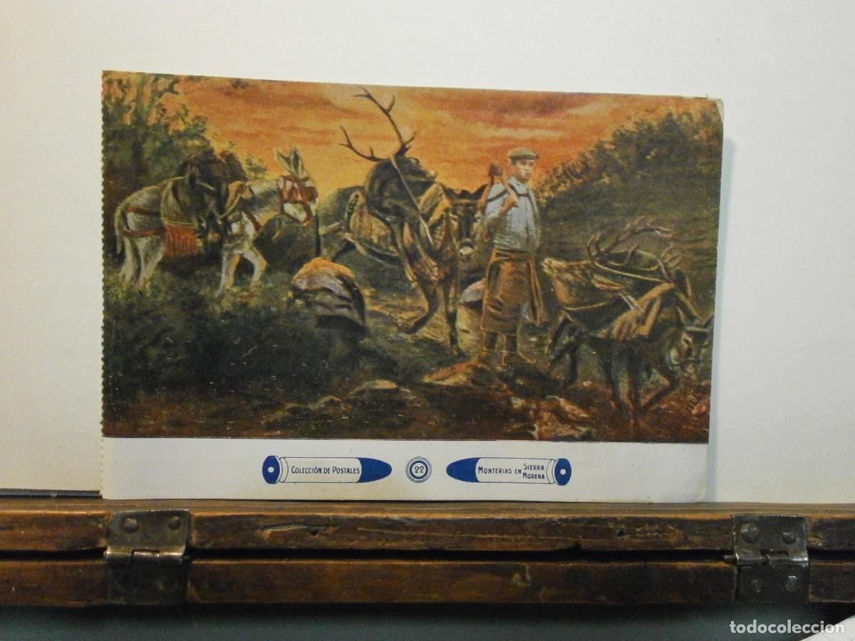 Cartes Postales: (A) antigua postal de caza a&ntilde;o 1916 monterias en sierra morena dibujo trujillo
