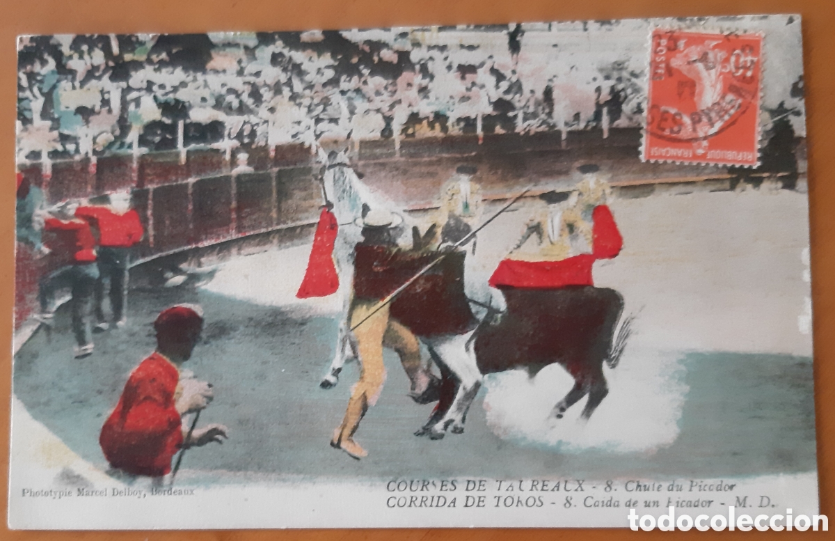 Postkarten: Postal taurina coloreada. Escrita y circulada. R1926