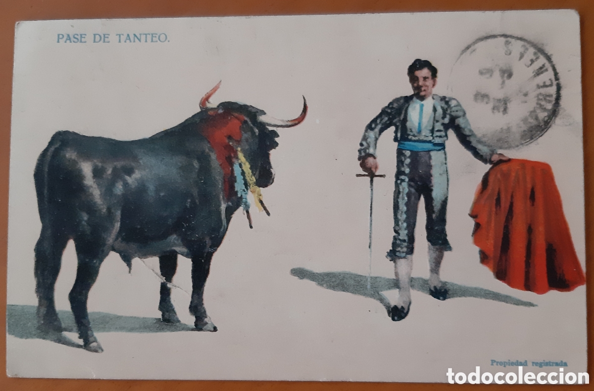 Postkarten: Postal taurina coloreada. Escrita y circulada. R1932