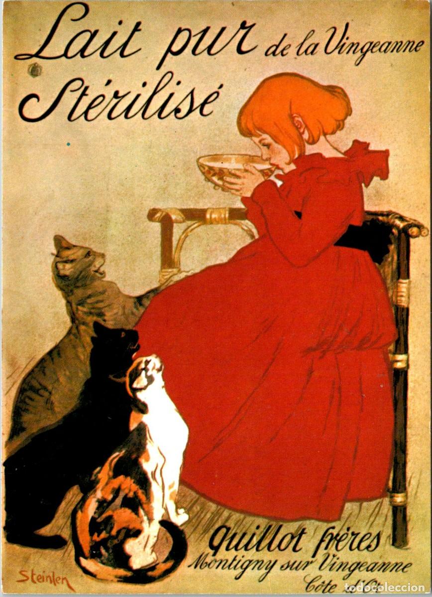 Cartes Postales: Postal Gatos - Reproducci&oacute;n Cartel - Lait pur St&eacute;rilis&eacute; - Ed. Nugeron n&ordm; J 27 - 148x104mm