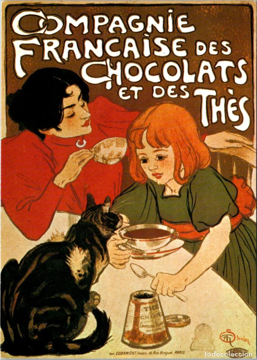 Cartes Postales: Postal Gatos - Reproducci&oacute;n Cartel - Compagnie Francaise - Ed. Nugeron n&ordm; J 28 - 148x104mm