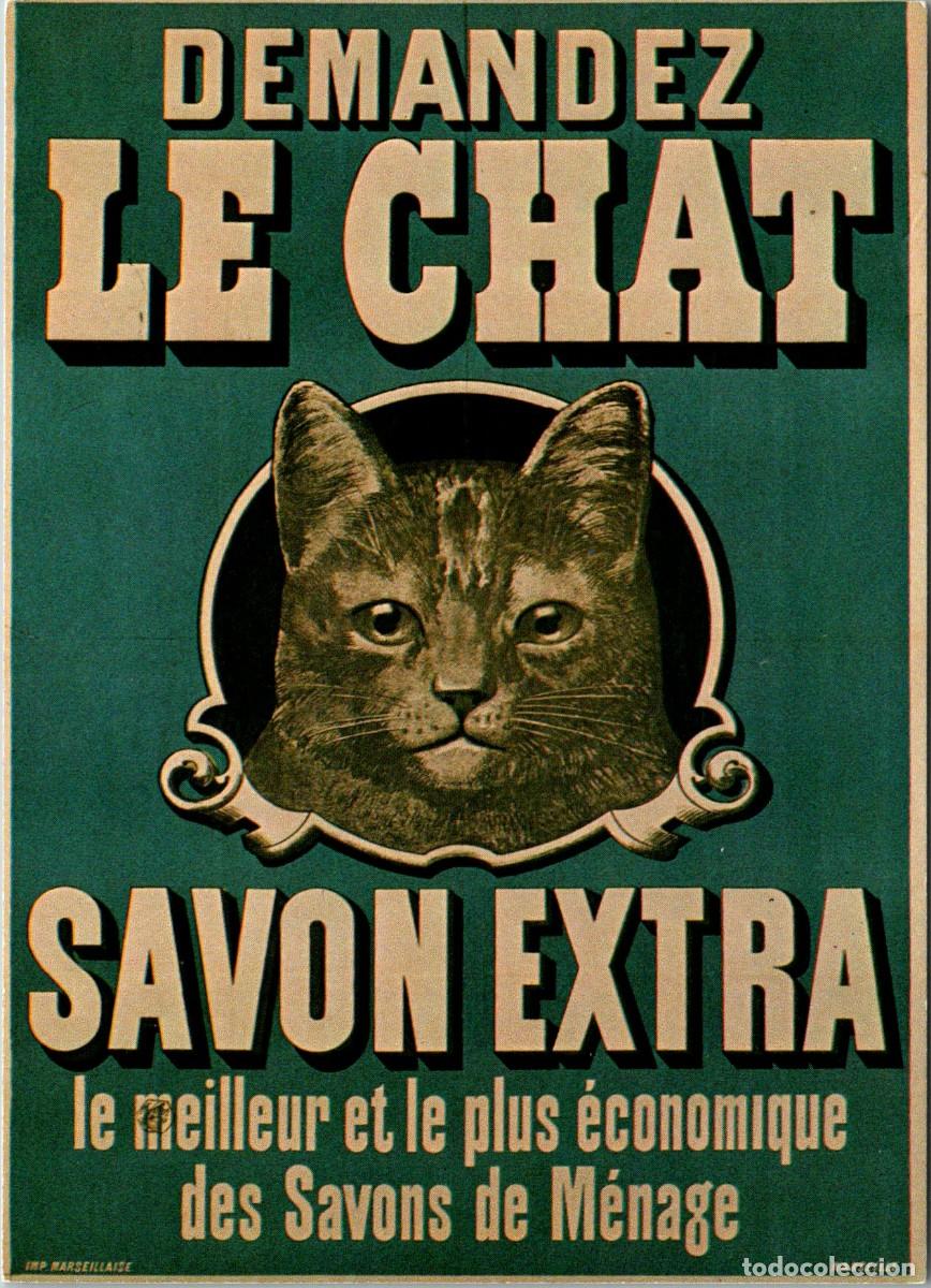 Postkarten: Postal Gatos - Reproducci&oacute;n Cartel - Demandez le Chat - Ed. Nugeron n&ordm; J 42 - 148x104mm