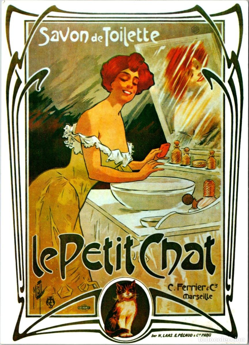 Cartes Postales: Postal Gatos - Reproducci&oacute;n Cartel - Savon le Petit Chat - Ed. Nugeron n&ordm; J 51 - 148x104mm