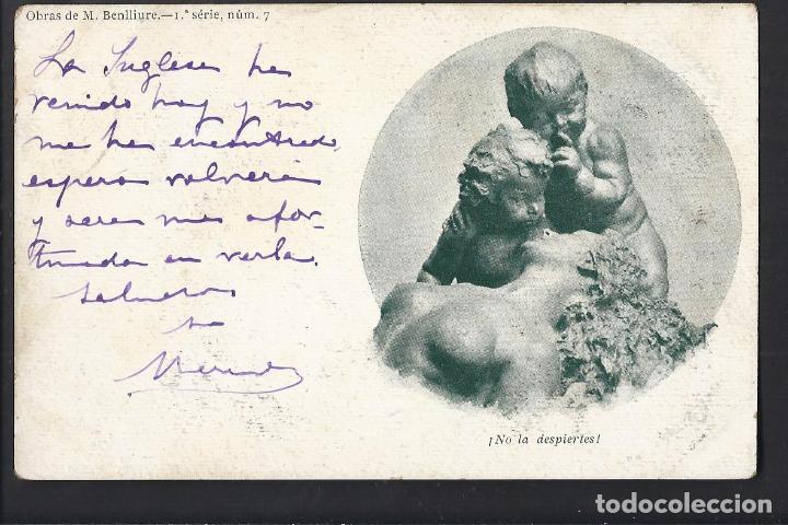 Postales: Tarjeta postal. M. Benlliure . Escrita. - Foto 1