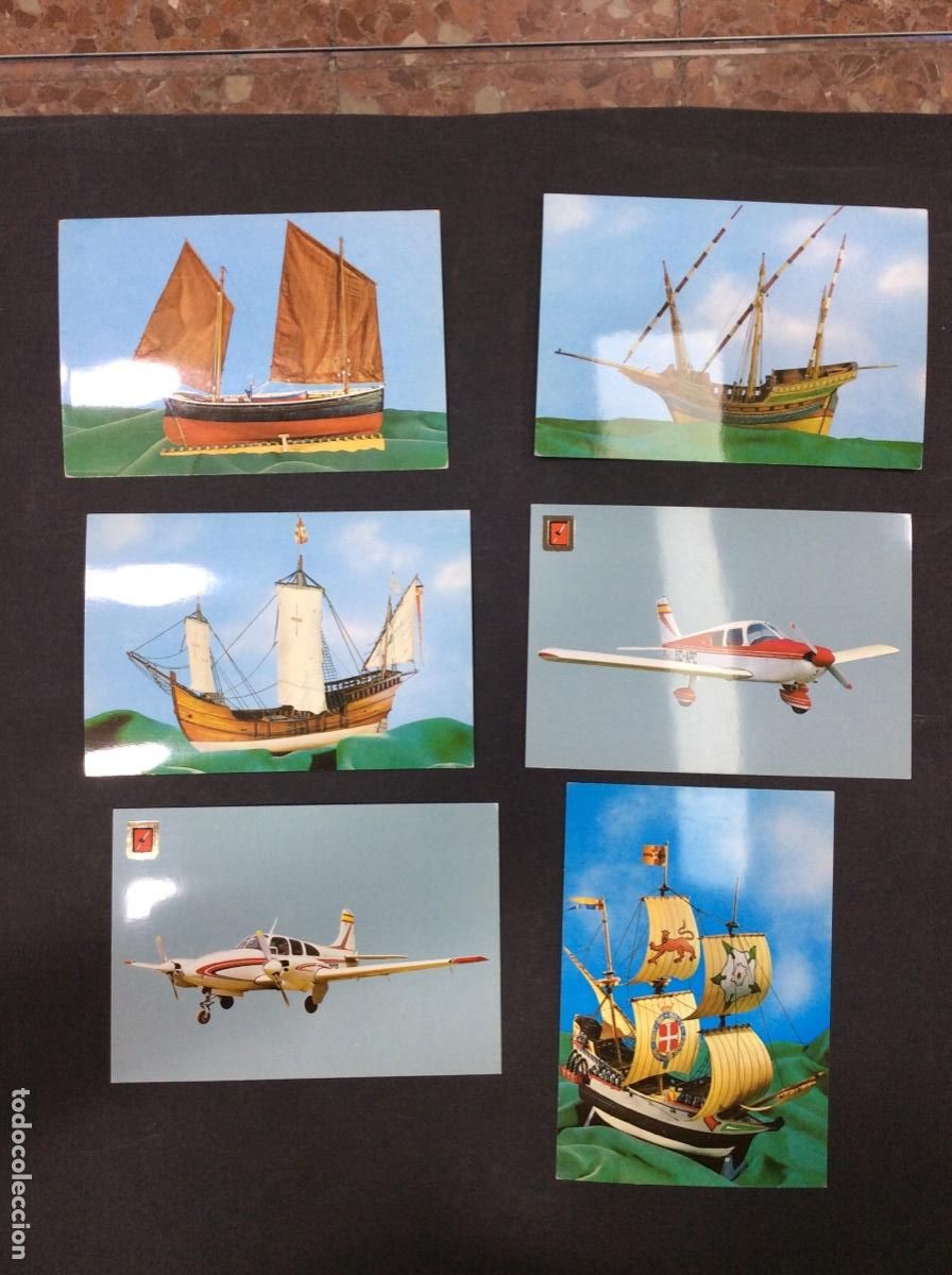 Postkarten: 6 POSTALES BARCOS Y AVIONES A&Ntilde;OS 60