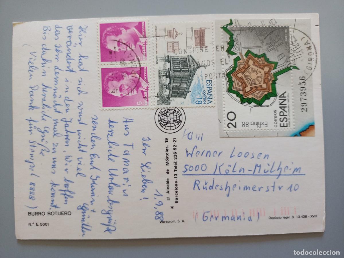 Postales: Burro botijero. Circulada. - Foto 2