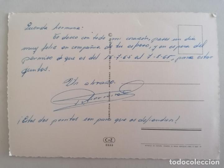 Postales: POSTAL PERRITOS, ESCRITA 1965 - Foto 2