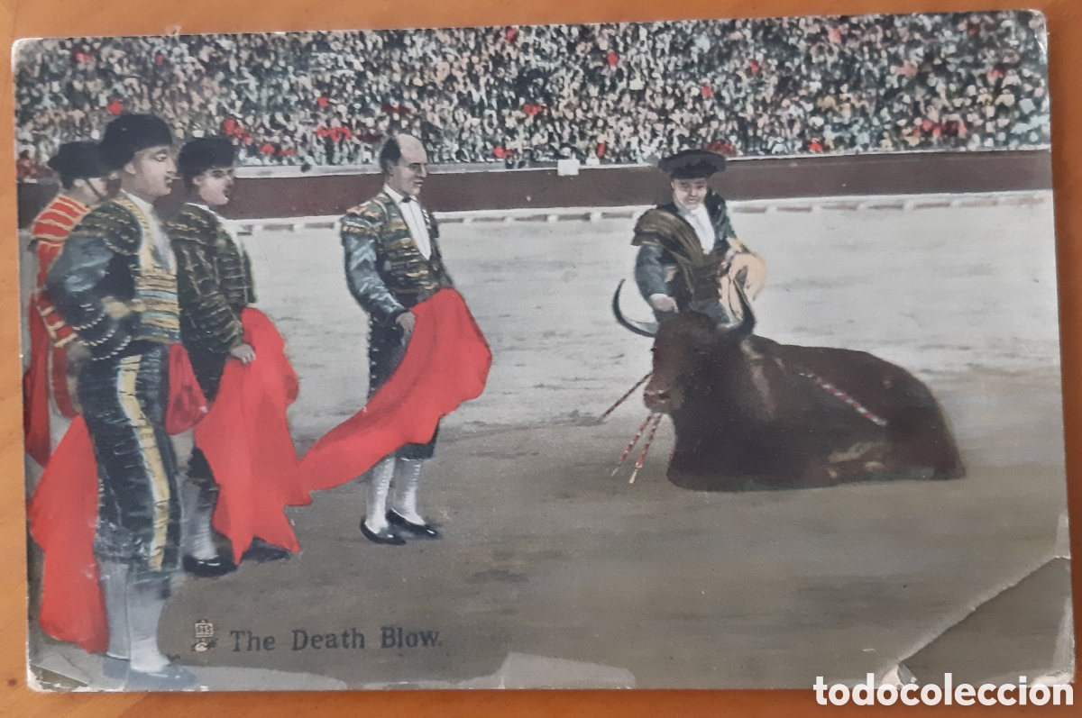Cartes Postales: Postal taurina coloreada. Sangre y muerte. Sin escribir. R3123