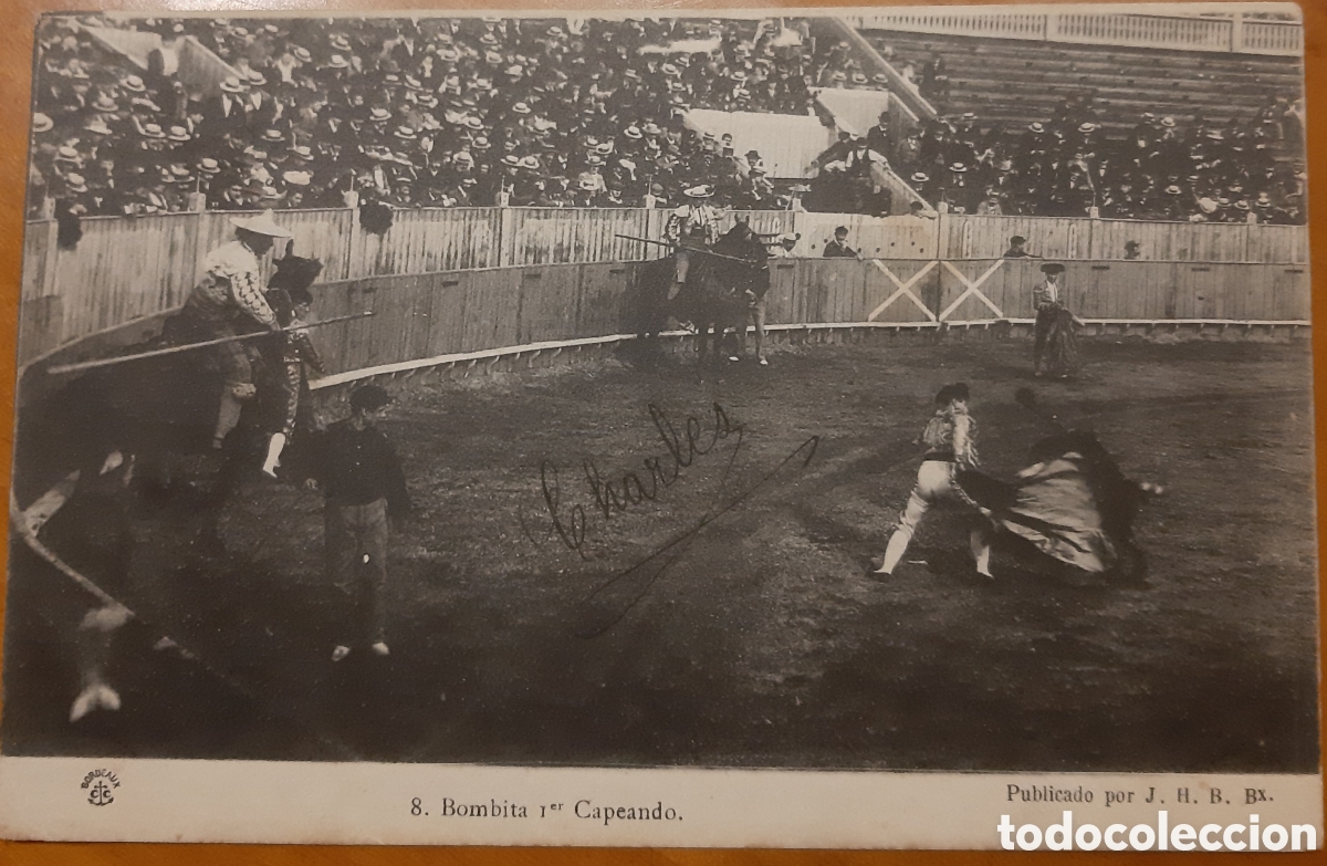 Postkarten: Postal taurina. Bombita capeando. Escrita y circulada . R3439