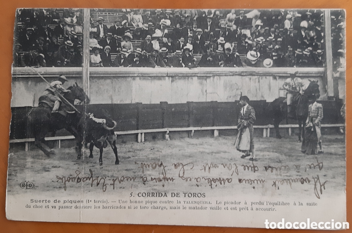 Postkarten: Postal taurina. Suerte de piques. Escrita sin circular. R3453