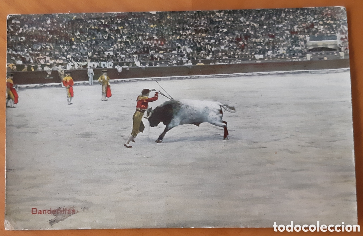 Postkarten: Postal taurina coloreada. Banderillas. Sin escribir. R3745