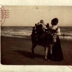 Postales: RPPC AT WHITLEY BAY IN THE SUMMER, ENGLAND . REAL PHOTO BURROS ANE DONKEY EZEL ANIMALES ANIMALS