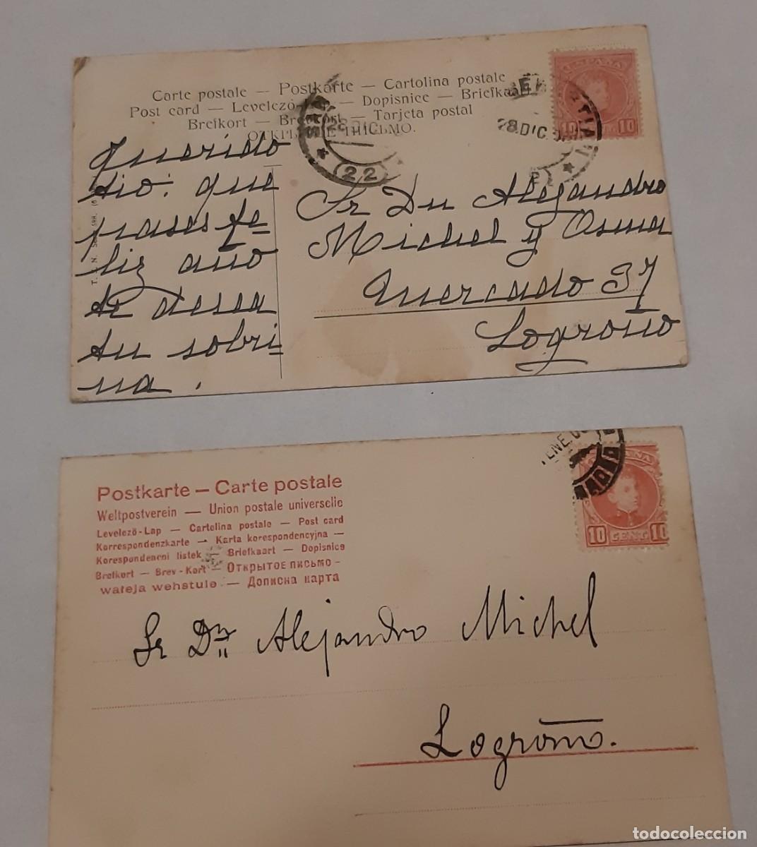 Postales: POSTAL- 2 POSTALES DE caballos 1906 - Foto 2