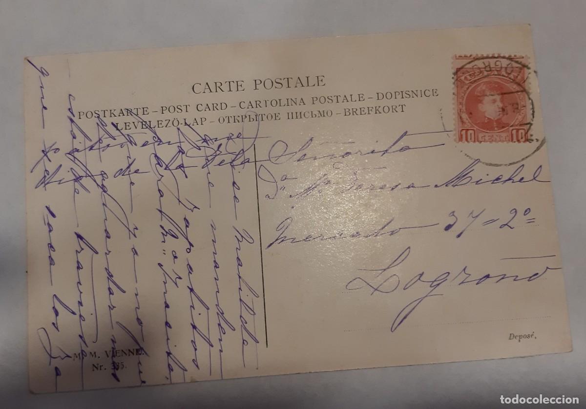 Postales: POSTAL DE caballos tirando del carro 1908 - Foto 2