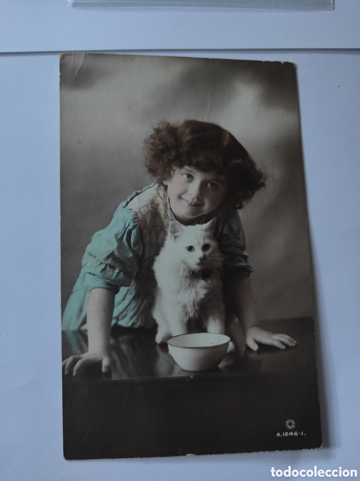 Postales: 4 POSTALES NI&Ntilde;OS CON GATOS - Foto 2