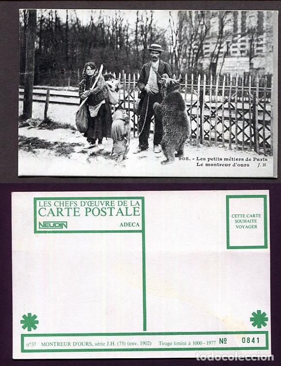 Cartes Postales: Carte postale montreur d'ours Tirage Neudin exemplaire 841/1000