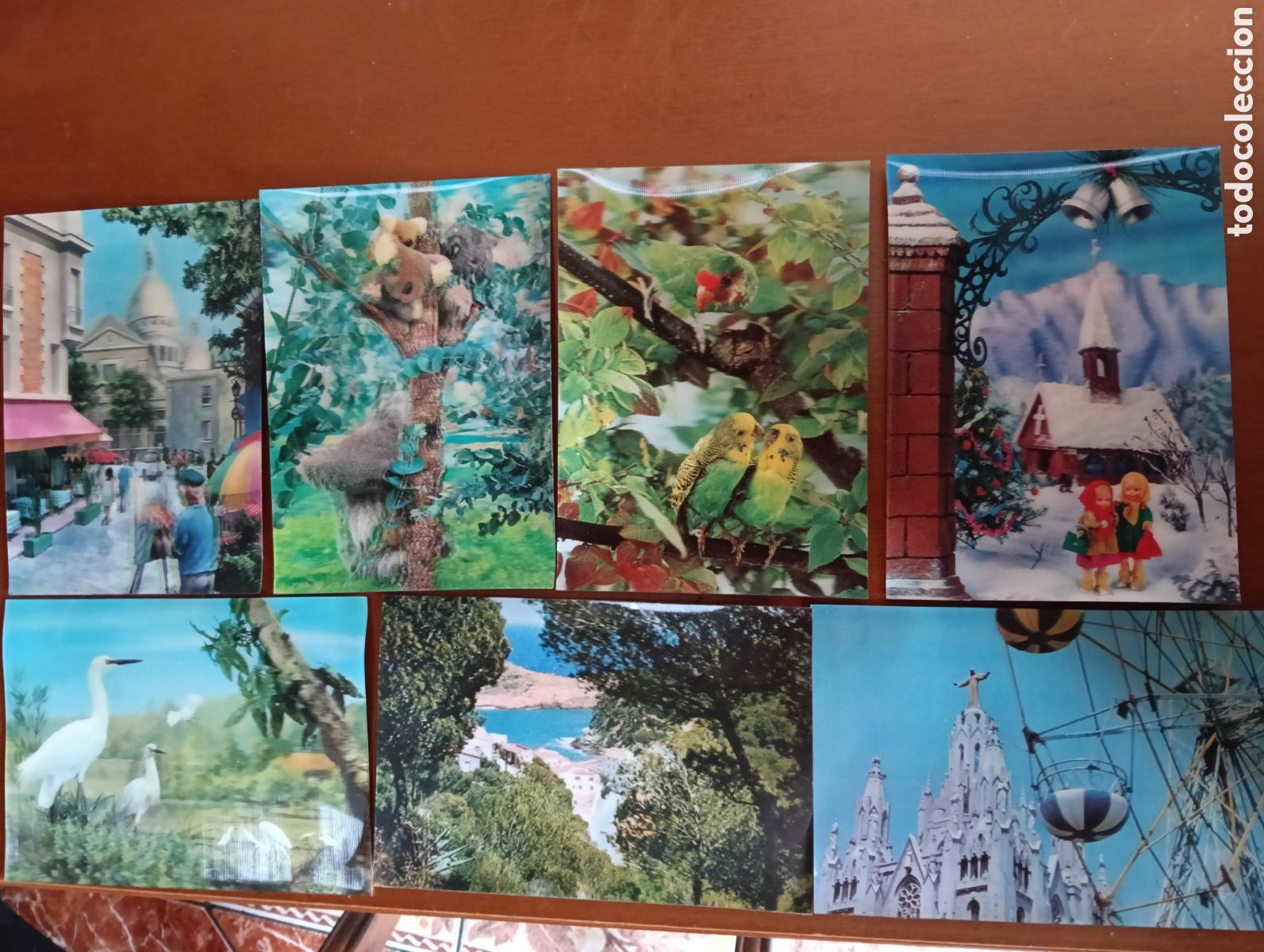 Postcards: Lote de 7 postales hologramas 3d sin circular