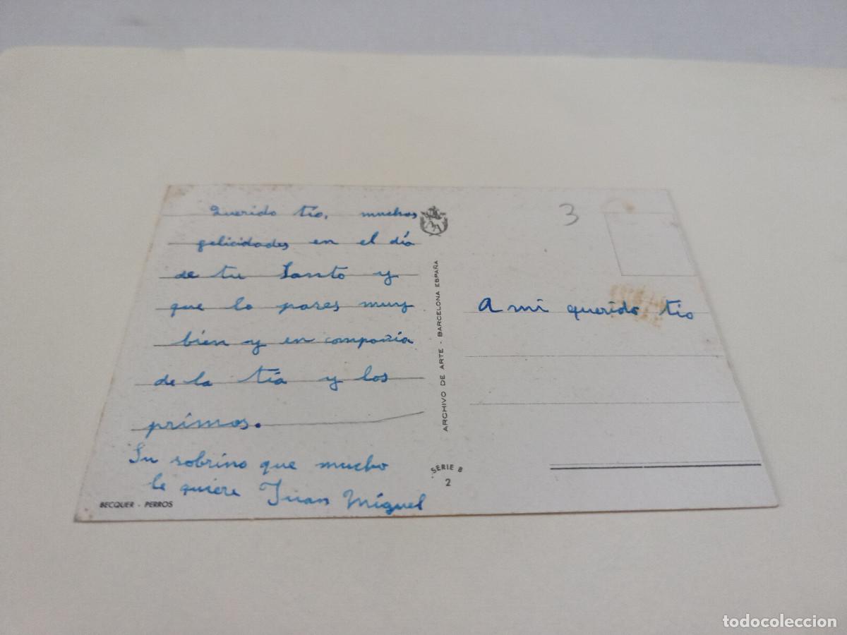Postales: POSTAL PERROS - ILUSTRADA POR BECQUER - Foto 2