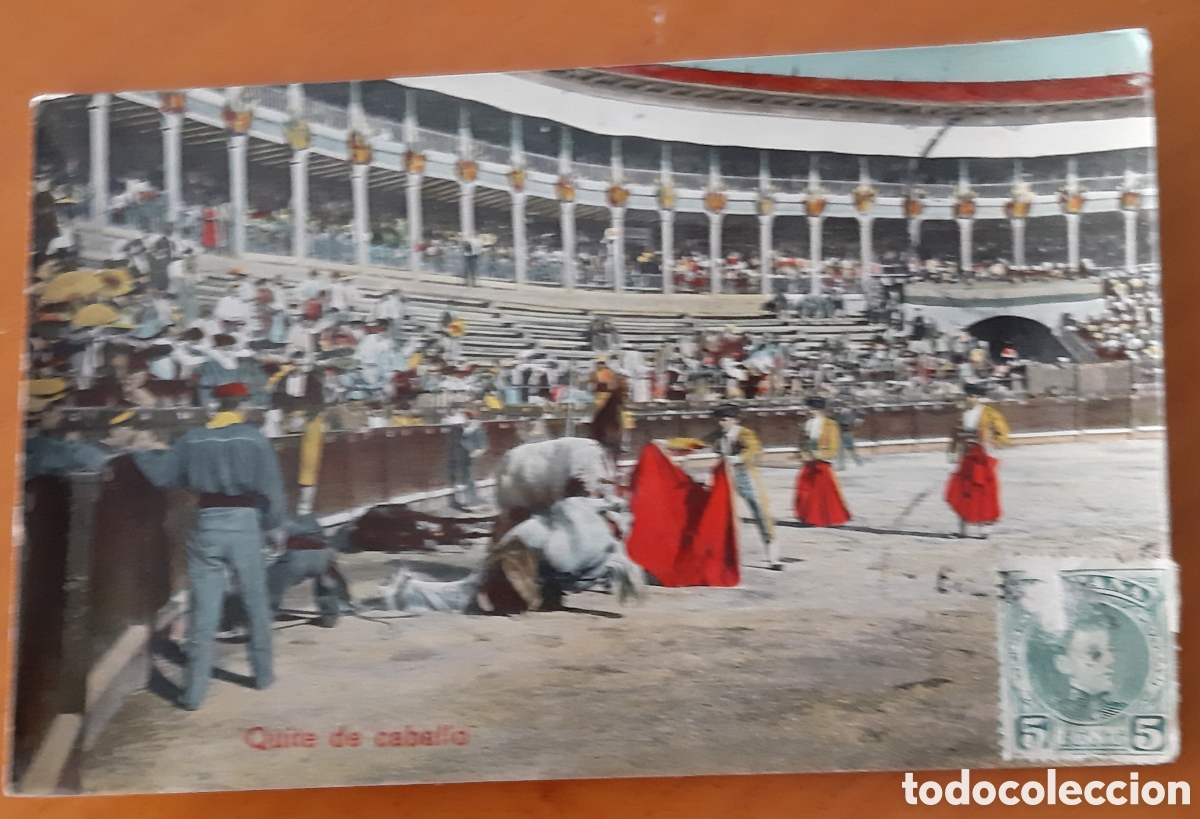 Postcards: Postal taurina coloreada. Quite de caballo. Escrita y circulada. R8156