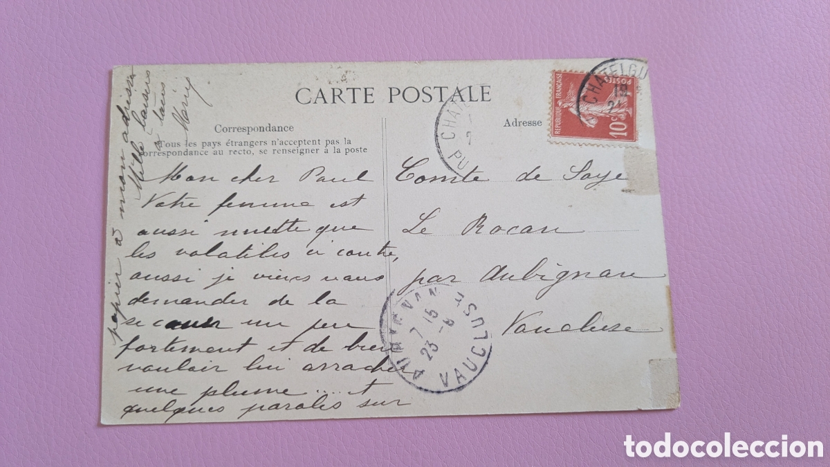 Postales: Gansos. Postal antigua Francia. - Foto 2