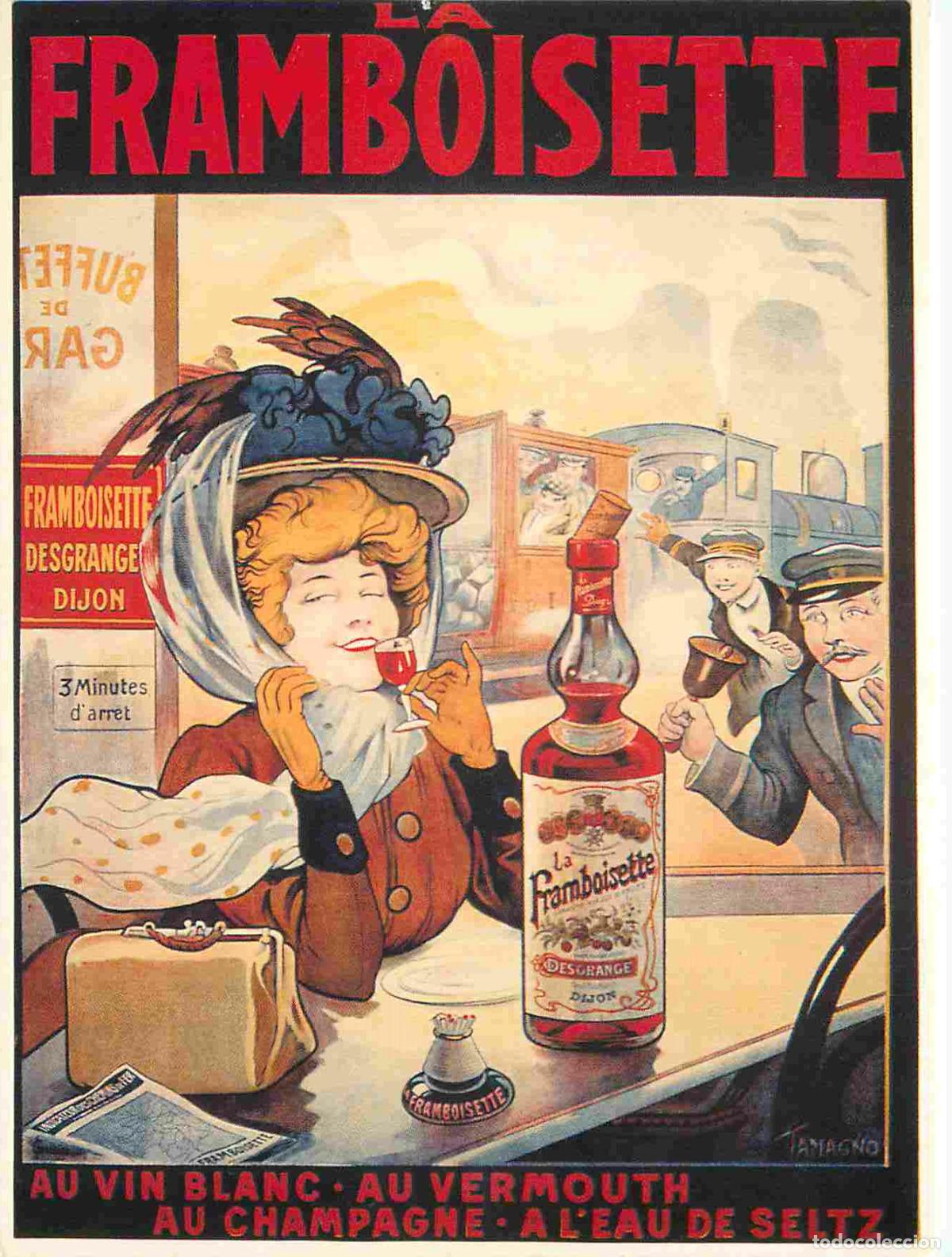 Postcards: Publicite - La Framboisette - illustrateur Tamagno - Art Peinture illustration - Vintage - Reproduct