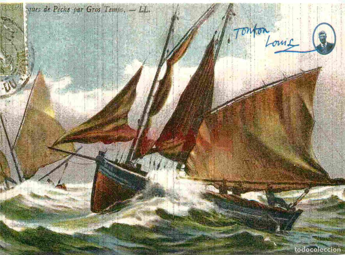 Postcards: Bateaux - Voiliers - Barques de peches par gros temps - Art Peinture - CPM - Voir Scans Recto-Verso