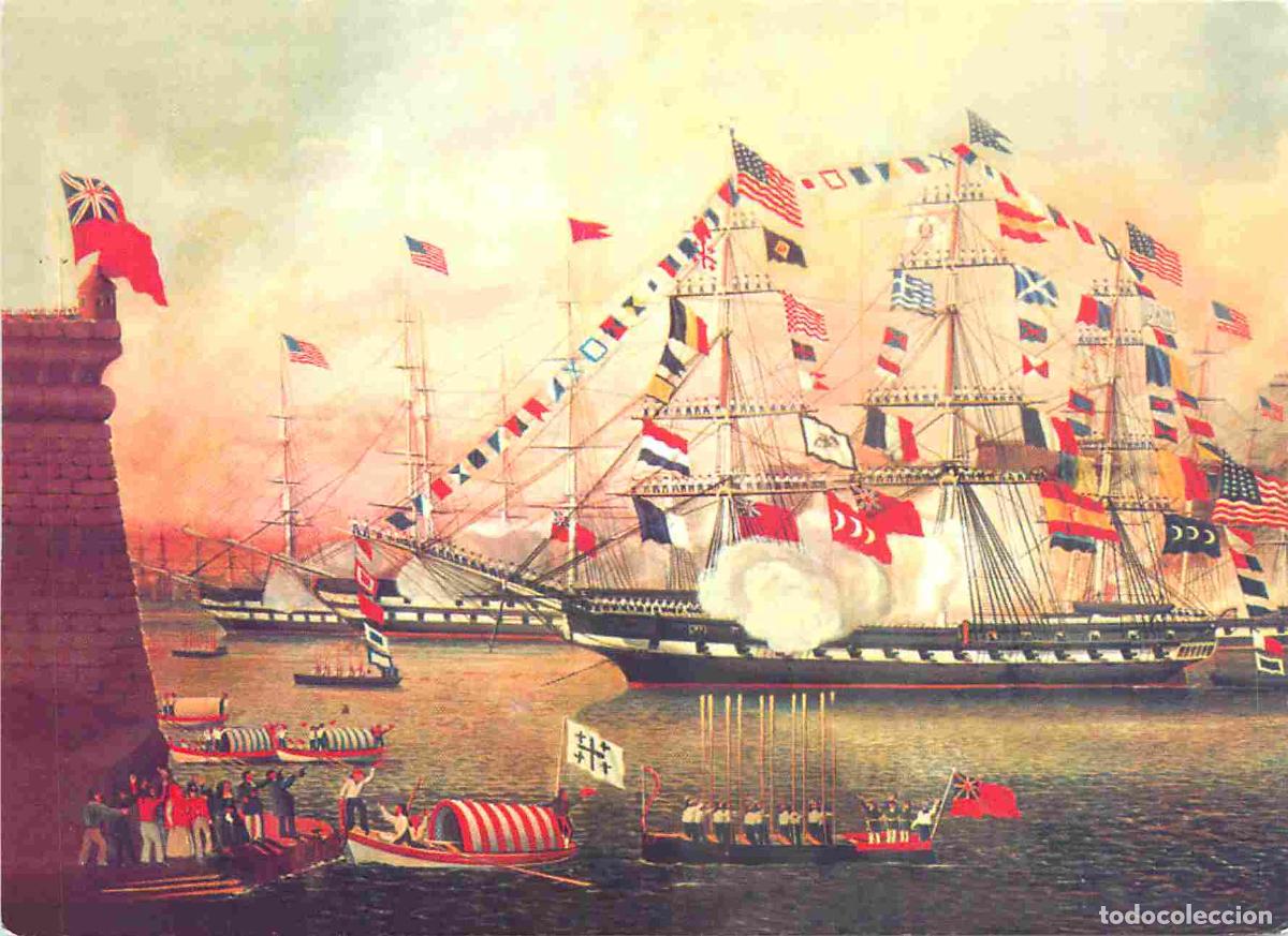 Postcards: Bateaux - Voiliers - The USS Constitution also referred to as Old Ironsides 1837 - Art Peinture - CP