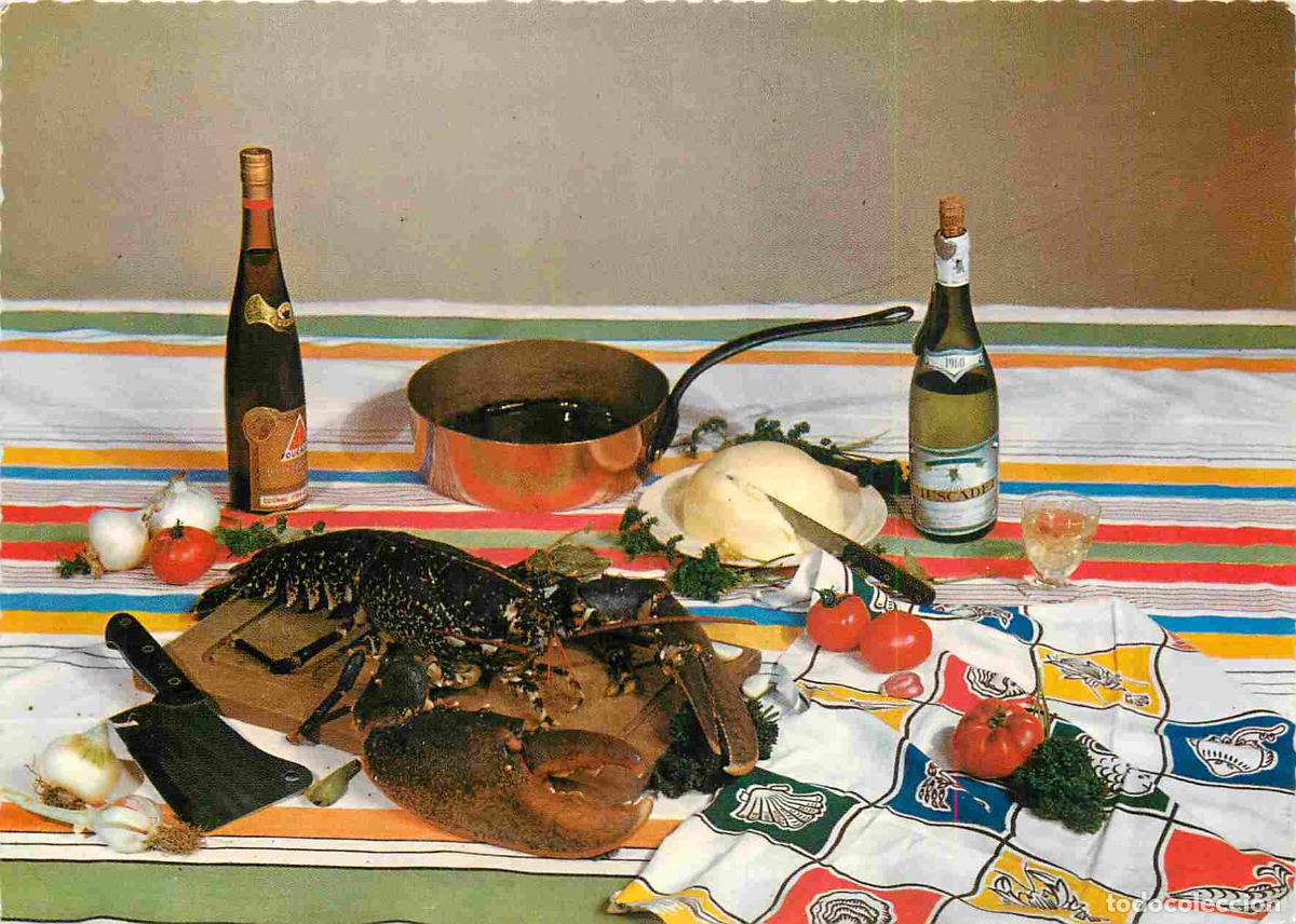 Cartes Postales: Carte Postale - Recettes de Cuisine - Pr&eacute;paration du homard &agrave; l'armoricaine - CPM - Voir Scans Recto