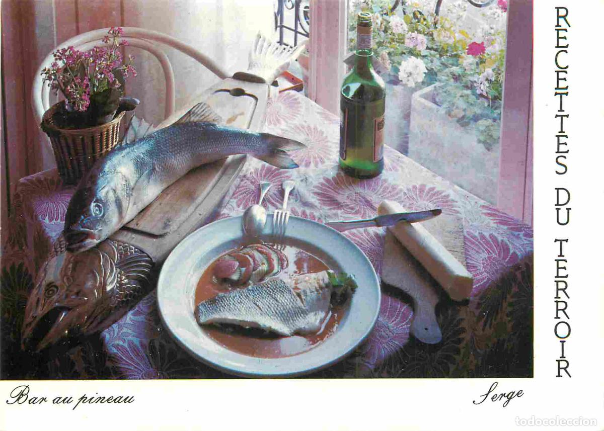 Cartes Postales: Carte Postale - Recettes de Cuisine - Bar au pineau - CPM - Voir Scans Recto-Verso - Poscard - Carta