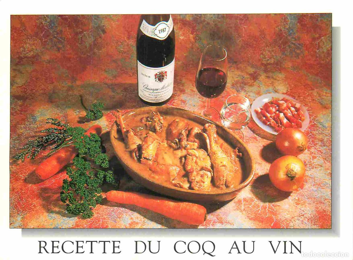 Cartes Postales: Carte Postale - Recettes de Cuisine - Recette du coq au vin - CPM - Voir Scans Recto-Verso - Poscard