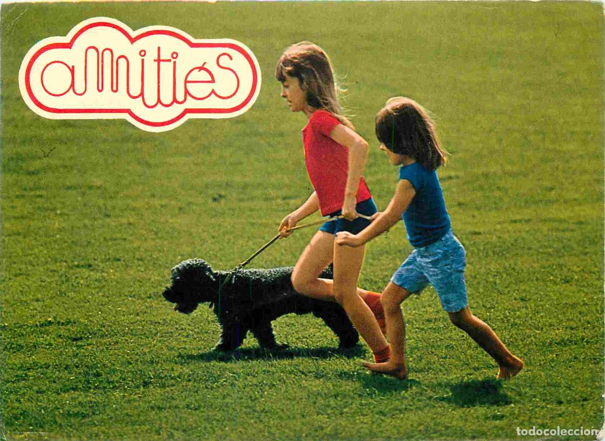 Cartoline: Carte Postale - Animaux - Chiens - Caniche noir en promenade avec des enfants - Dog - CPM - Voir Sca